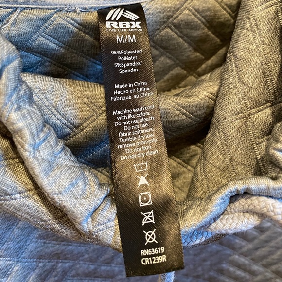 Reebok Cowl Neck Quilted Sweatshirt M - Picture 6 of 11